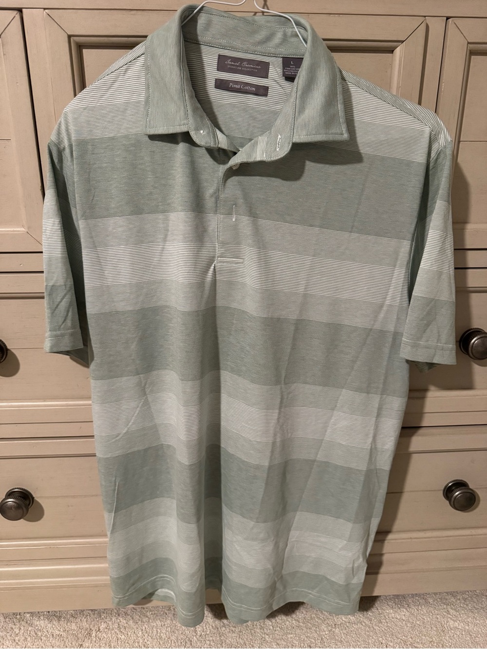 Daniel Cremieux Signature Cotton striped polo Size Large NWOT